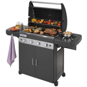 Campingaz 4 Series LS Plus D Dualgas - Barbecue a gas o metano con forno, piastra e griglia, culinary modular